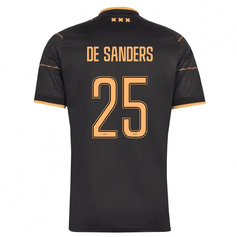 Danxen Heren Kay-Lee De Sanders #25 Zwart Oranje Uitshirt Uittenue 2026/27 T-Shirt