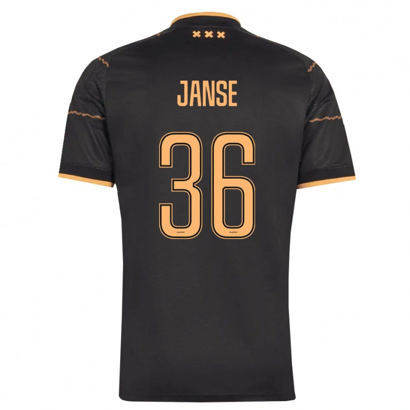 Danxen Heren Dies Janse #36 Zwart Oranje Uitshirt Uittenue 2026/27 T-Shirt