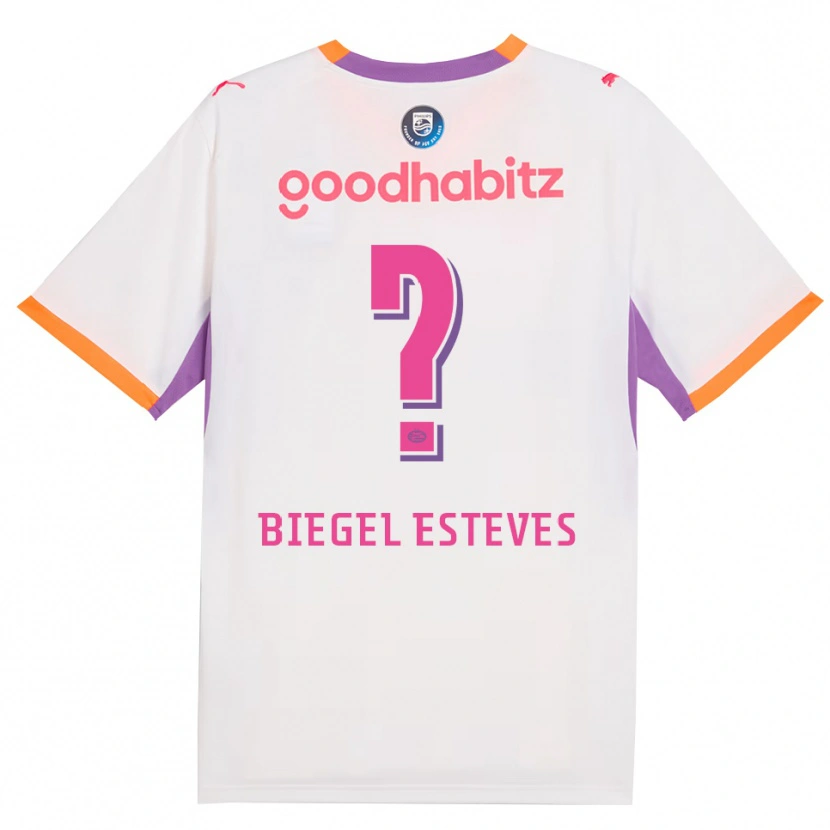 Danxen Heren Moon Biegel Esteves #0 Wit Paars Oranje Uitshirt Uittenue 2026/27 T-Shirt