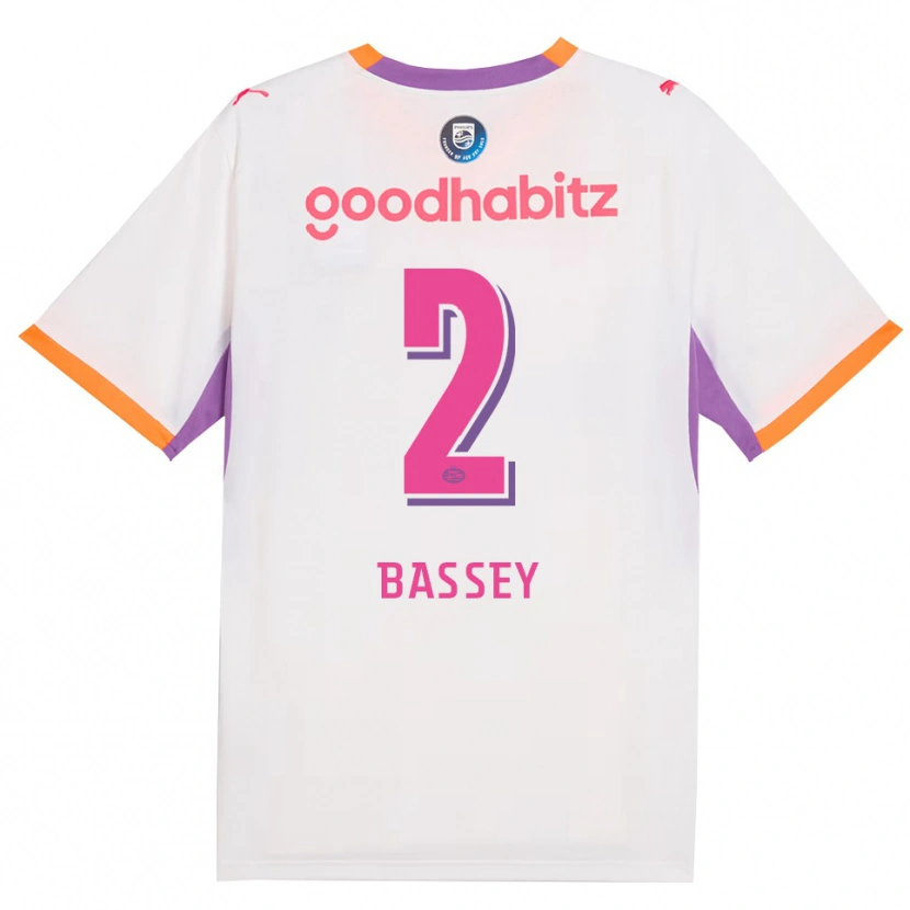 Danxen Heren Essien Bassey #2 Wit Paars Oranje Uitshirt Uittenue 2026/27 T-Shirt