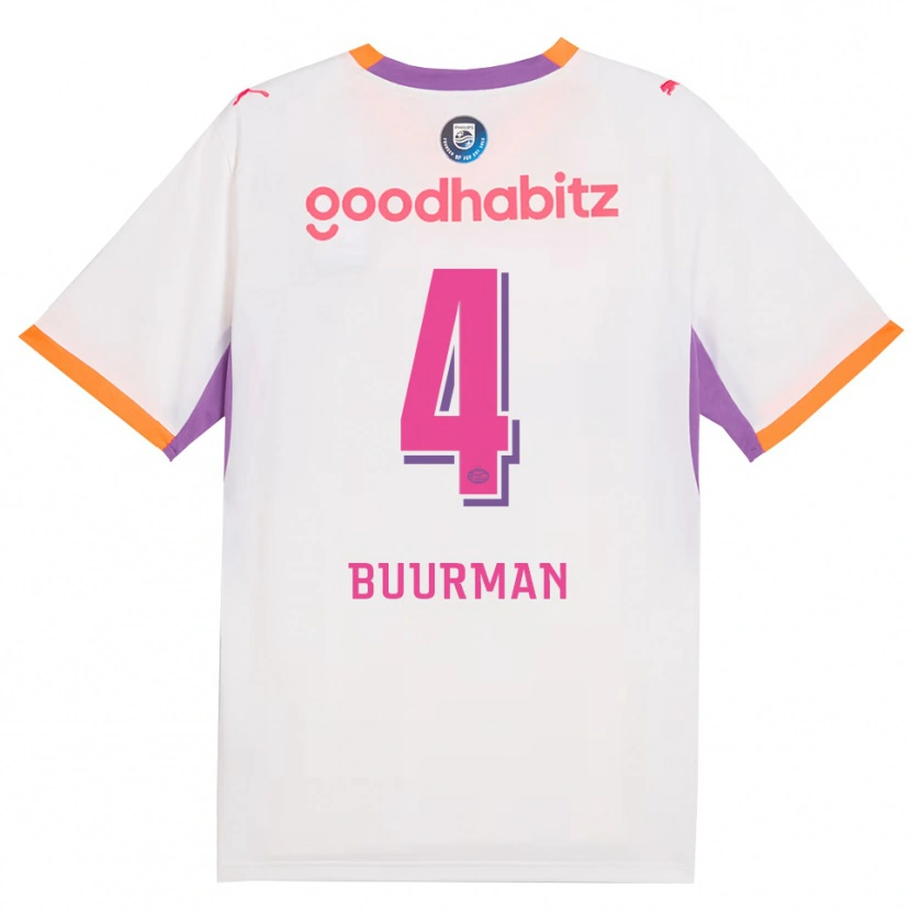 Danxen Heren Veerle Buurman #4 Wit Paars Oranje Uitshirt Uittenue 2026/27 T-Shirt