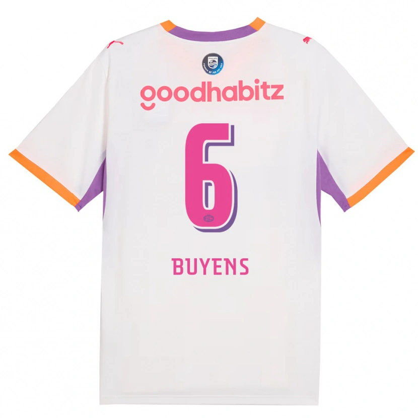 Danxen Heren Mathieu Buyens #6 Wit Paars Oranje Uitshirt Uittenue 2026/27 T-Shirt