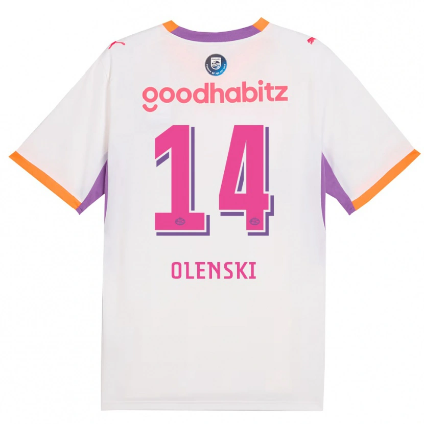 Danxen Heren Rayjen Olenski #14 Wit Paars Oranje Uitshirt Uittenue 2026/27 T-Shirt