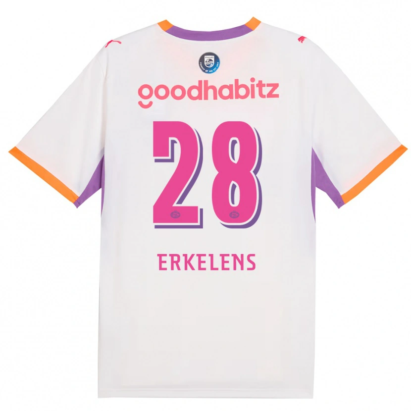 Danxen Heren Kwint Erkelens #28 Wit Paars Oranje Uitshirt Uittenue 2026/27 T-Shirt