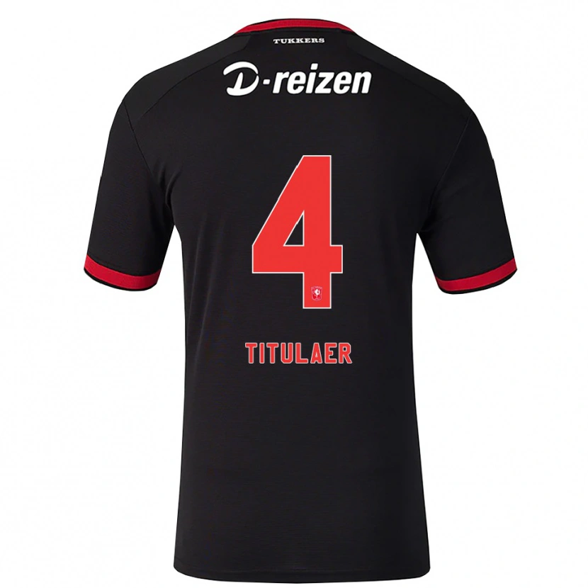 Danxen Heren Björn Titulaer #4 Rood Wit Zwart Uitshirt Uittenue 2026/27 T-Shirt