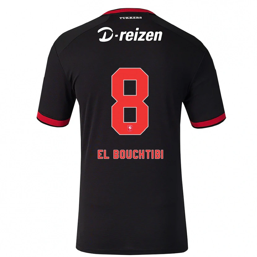 Danxen Heren Ilias El Bouchtibi #8 Rood Wit Zwart Uitshirt Uittenue 2026/27 T-Shirt