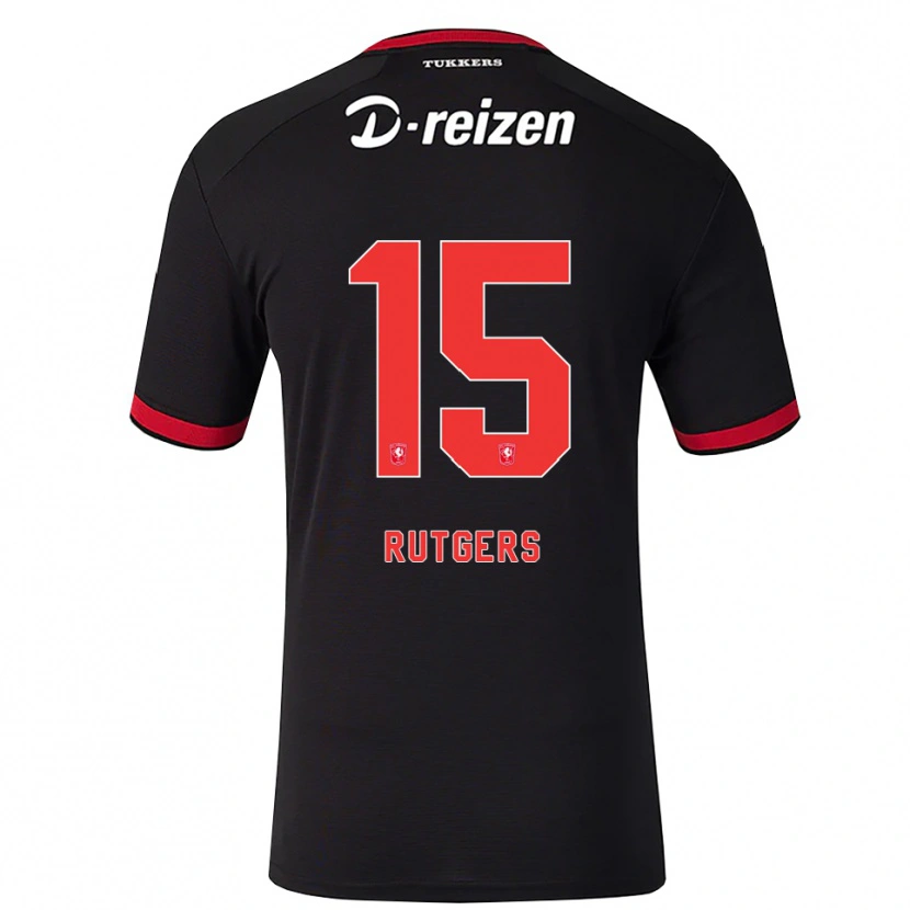Danxen Heren Sil Rutgers #15 Rood Wit Zwart Uitshirt Uittenue 2026/27 T-Shirt