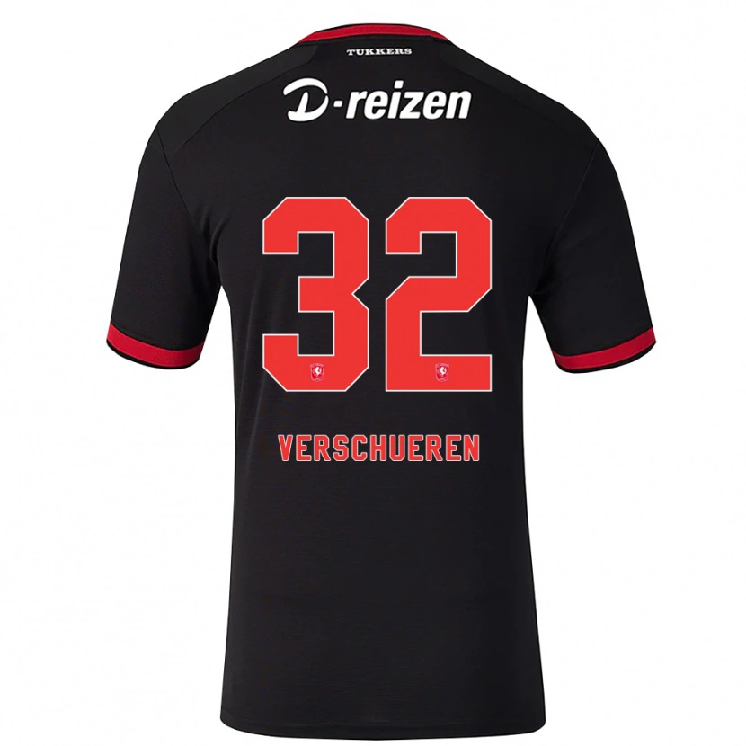 Danxen Heren Arno Verschueren #32 Rood Wit Zwart Uitshirt Uittenue 2026/27 T-Shirt