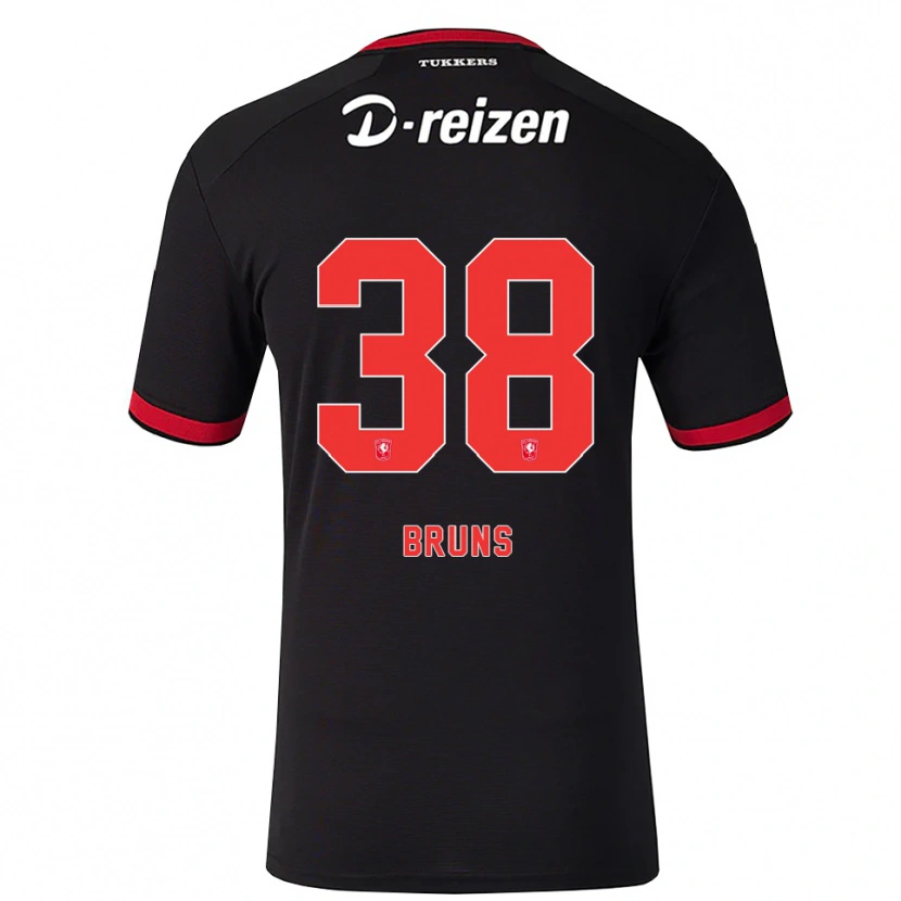 Danxen Heren Max Bruns #38 Rood Wit Zwart Uitshirt Uittenue 2026/27 T-Shirt