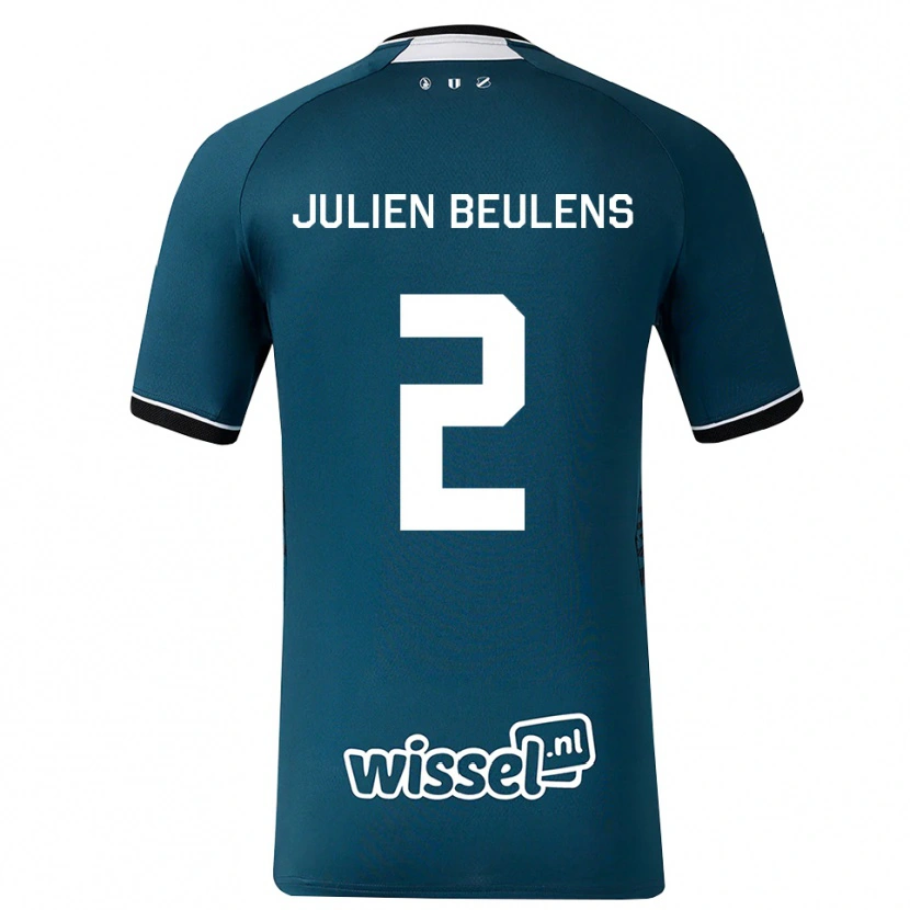 Danxen Heren Julien Beulens #2 Donkerleigrijs Wit Uitshirt Uittenue 2026/27 T-Shirt