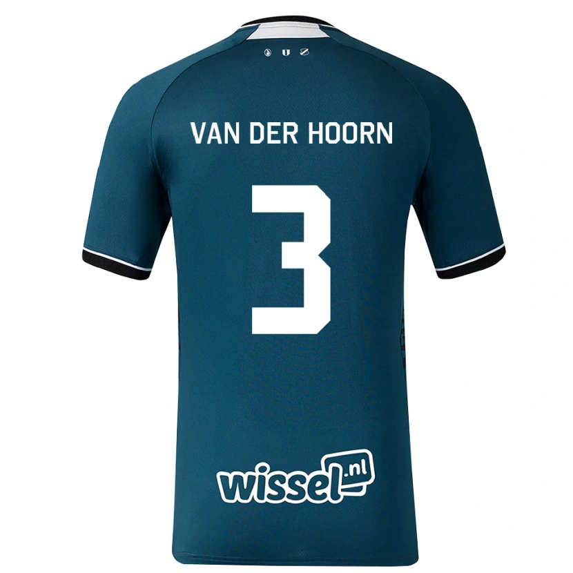 Danxen Heren Mike Van Der Hoorn #3 Donkerleigrijs Wit Uitshirt Uittenue 2026/27 T-Shirt