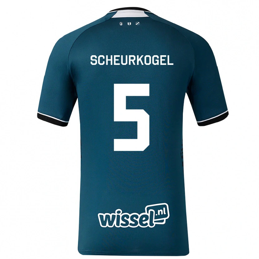 Danxen Heren Maurits Scheurkogel #5 Donkerleigrijs Wit Uitshirt Uittenue 2026/27 T-Shirt