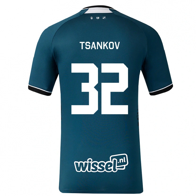 Danxen Heren Martin Tsankov #32 Donkerleigrijs Wit Uitshirt Uittenue 2026/27 T-Shirt