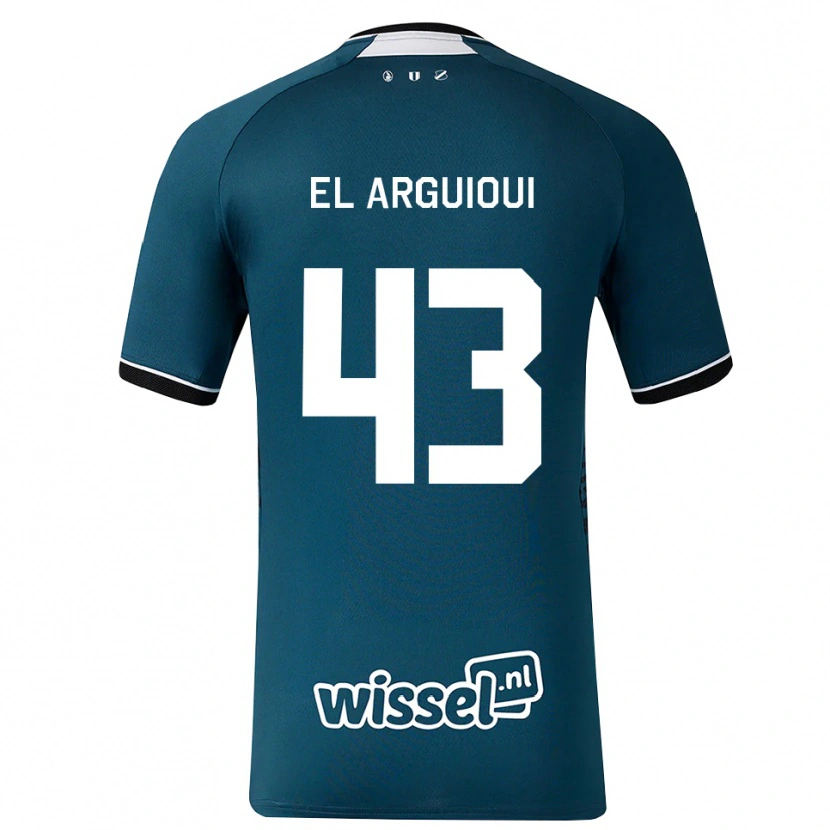 Danxen Heren Rafik El Arguioui #43 Donkerleigrijs Wit Uitshirt Uittenue 2026/27 T-Shirt
