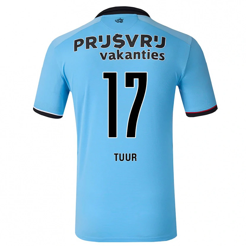 Danxen Heren Jay-Sean Tuur #17 Diephemelsblauw Zwart Rood Uitshirt Uittenue 2026/27 T-Shirt