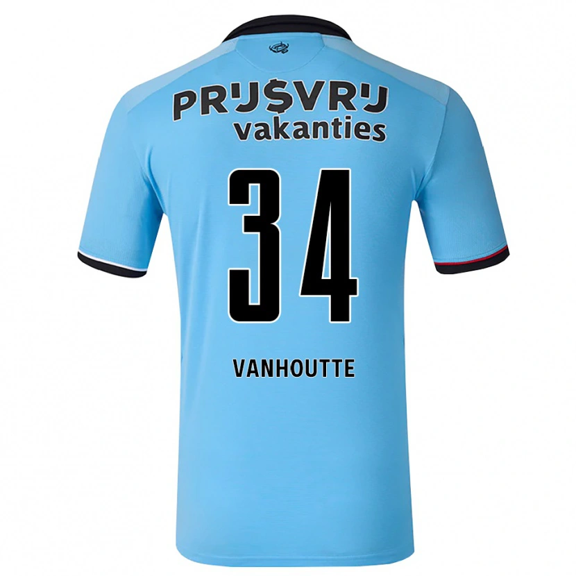 Danxen Heren Charles Vanhoutte #34 Diephemelsblauw Zwart Rood Uitshirt Uittenue 2026/27 T-Shirt