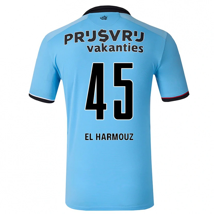 Danxen Heren Nassim El Harmouz #45 Diephemelsblauw Zwart Rood Uitshirt Uittenue 2026/27 T-Shirt