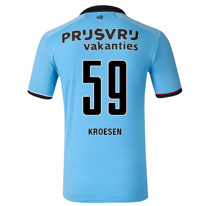 Danxen Heren Jaimy Kroesen #59 Diephemelsblauw Zwart Rood Uitshirt Uittenue 2026/27 T-Shirt