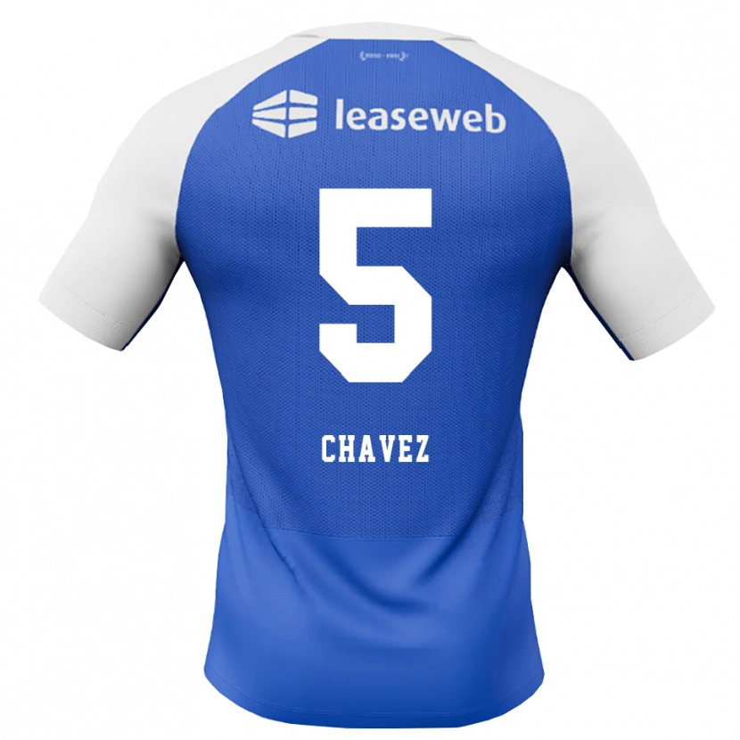 Danxen Heren Mateo Chávez #5 Hemelsblauw Rood Wit Uitshirt Uittenue 2026/27 T-Shirt