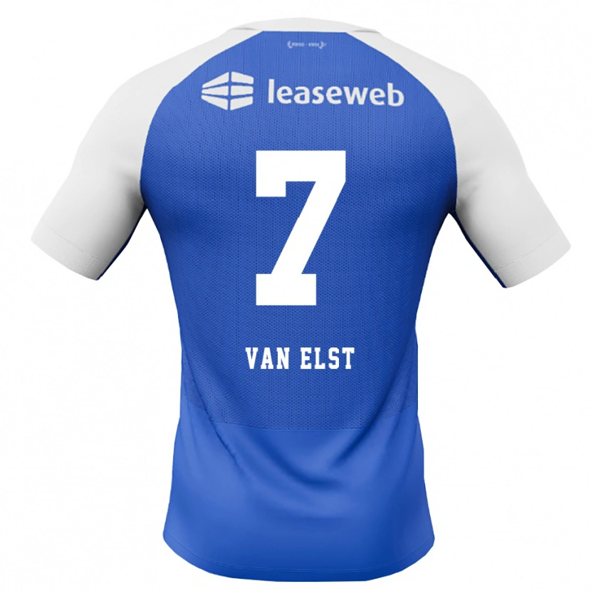 Danxen Heren Senna Van Elst #7 Hemelsblauw Rood Wit Uitshirt Uittenue 2026/27 T-Shirt