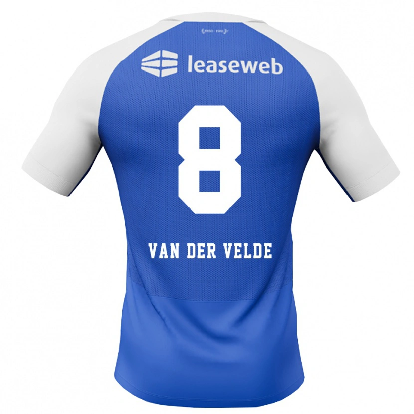 Danxen Heren Yordi Van Der Velde #8 Hemelsblauw Rood Wit Uitshirt Uittenue 2026/27 T-Shirt