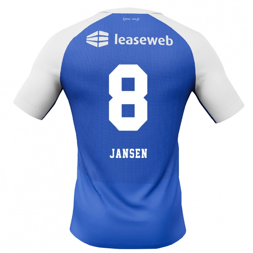 Danxen Heren Jim Jansen #8 Hemelsblauw Rood Wit Uitshirt Uittenue 2026/27 T-Shirt