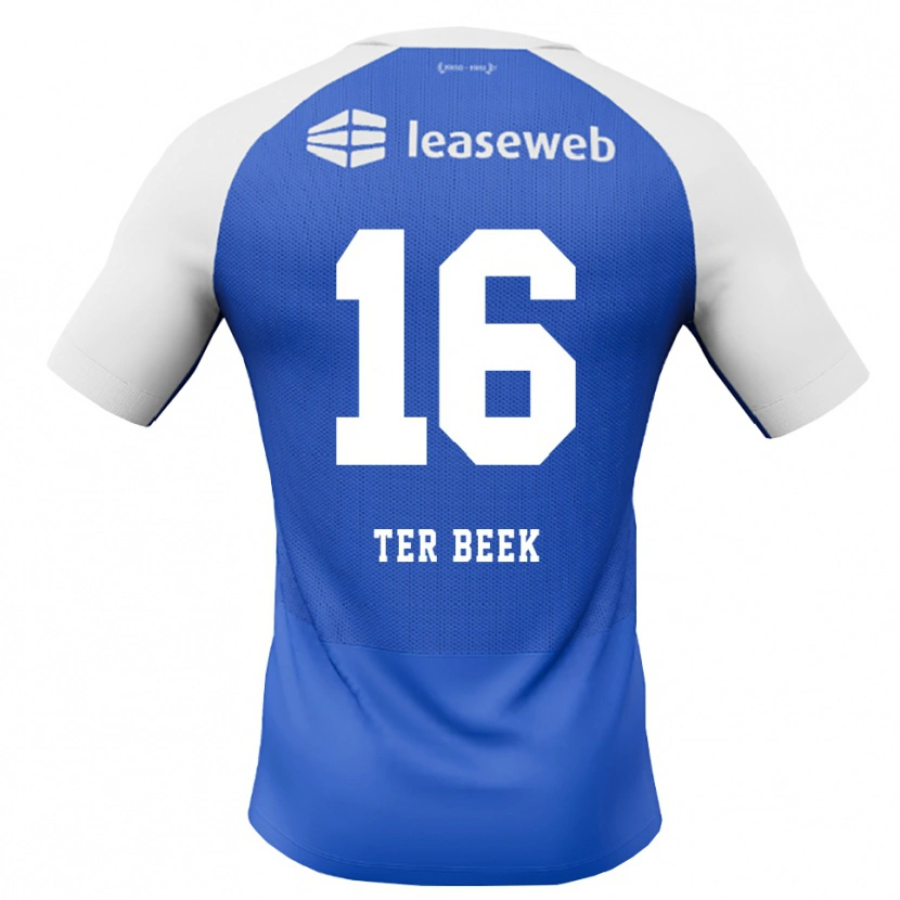 Danxen Heren Kai Ter Beek #16 Hemelsblauw Rood Wit Uitshirt Uittenue 2026/27 T-Shirt