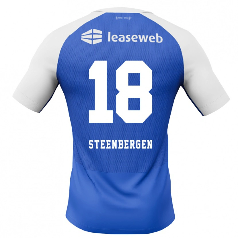 Danxen Heren Thom Steenbergen #18 Hemelsblauw Rood Wit Uitshirt Uittenue 2026/27 T-Shirt