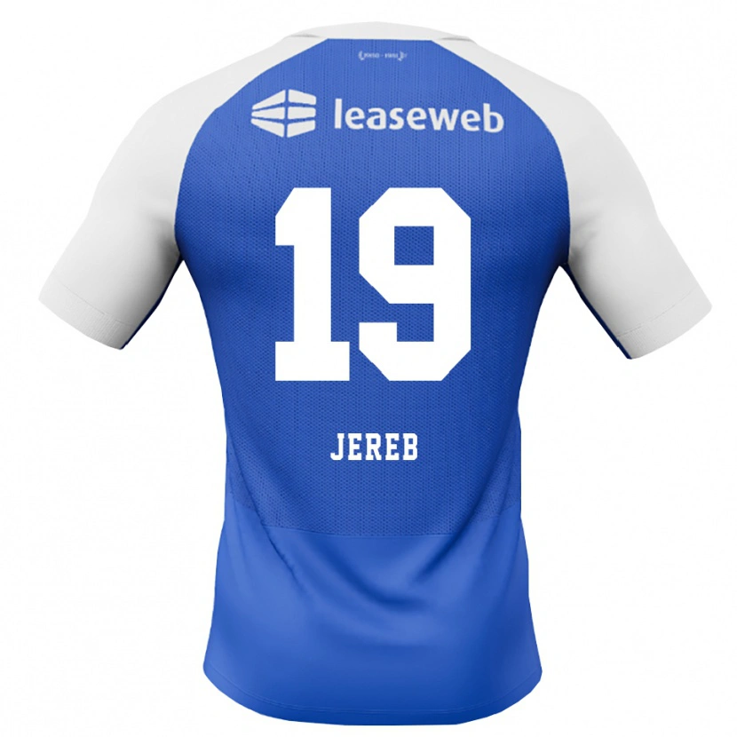Danxen Heren David Jereb #19 Hemelsblauw Rood Wit Uitshirt Uittenue 2026/27 T-Shirt