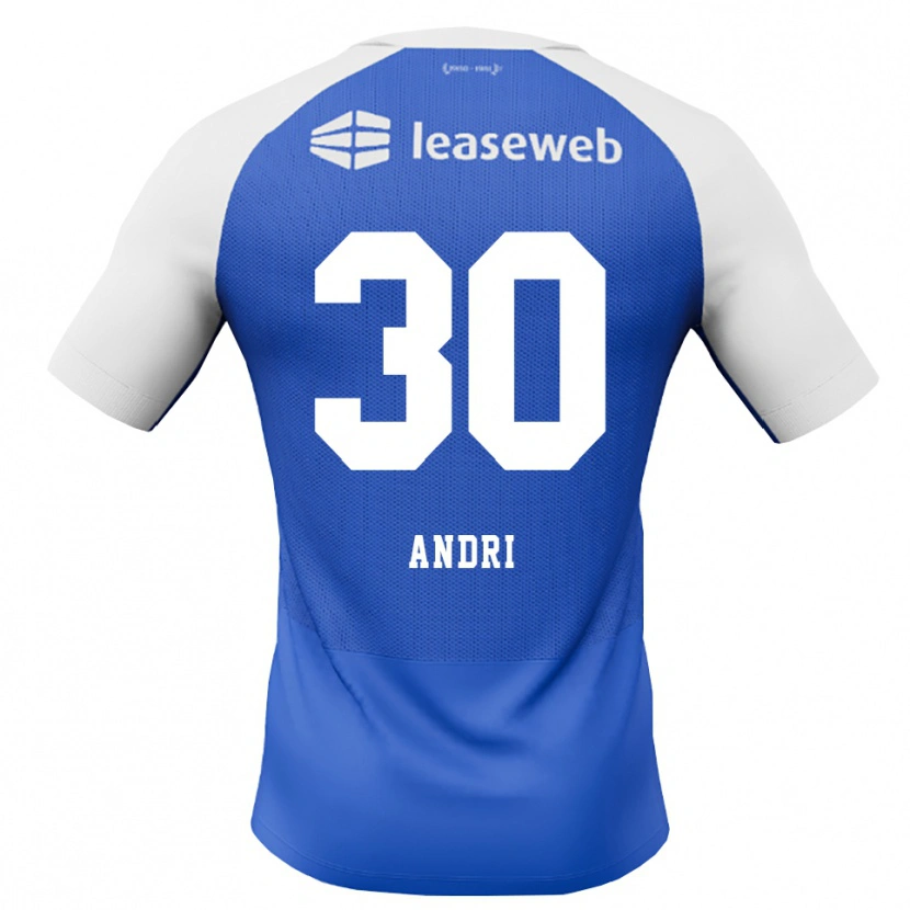 Danxen Heren Markús Andri Daníelsson Martin #30 Hemelsblauw Rood Wit Uitshirt Uittenue 2026/27 T-Shirt