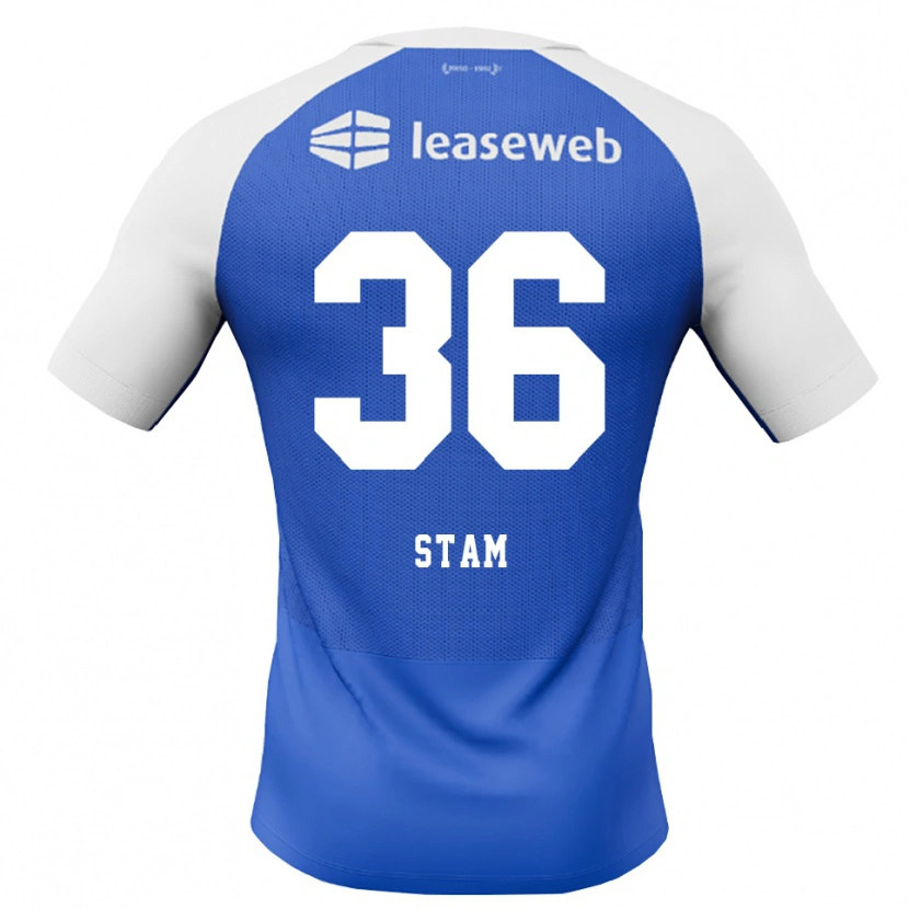 Danxen Heren Finn Stam #36 Hemelsblauw Rood Wit Uitshirt Uittenue 2026/27 T-Shirt
