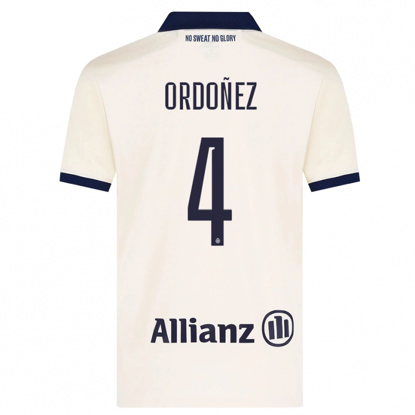 Danxen Heren Joel Ordóñez #4 Beige Zwart Uitshirt Uittenue 2026/27 T-Shirt