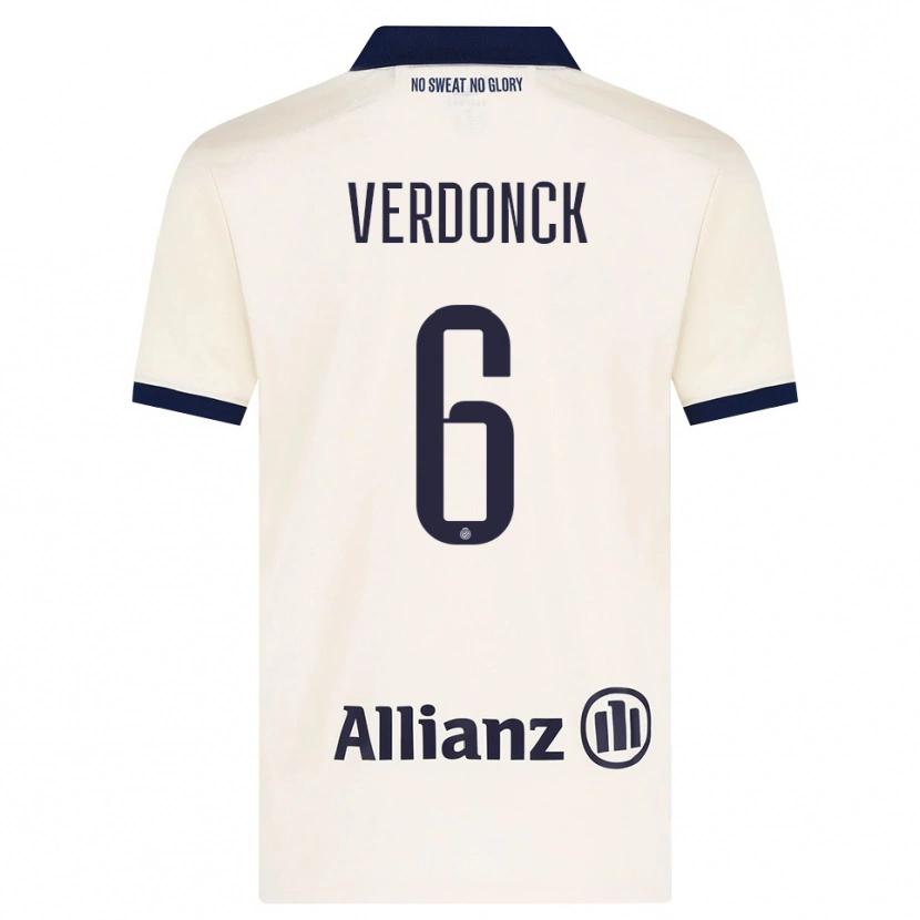 Danxen Heren Saar Verdonck #6 Beige Zwart Uitshirt Uittenue 2026/27 T-Shirt