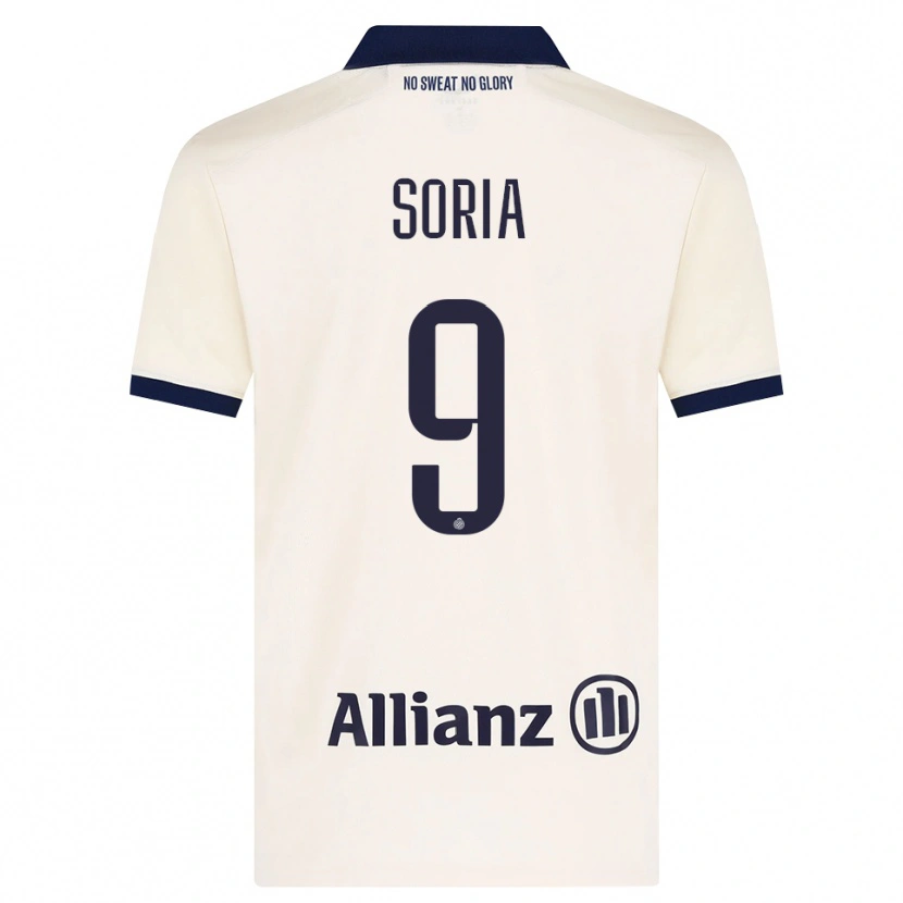 Danxen Heren Matteo Soria #9 Beige Zwart Uitshirt Uittenue 2026/27 T-Shirt