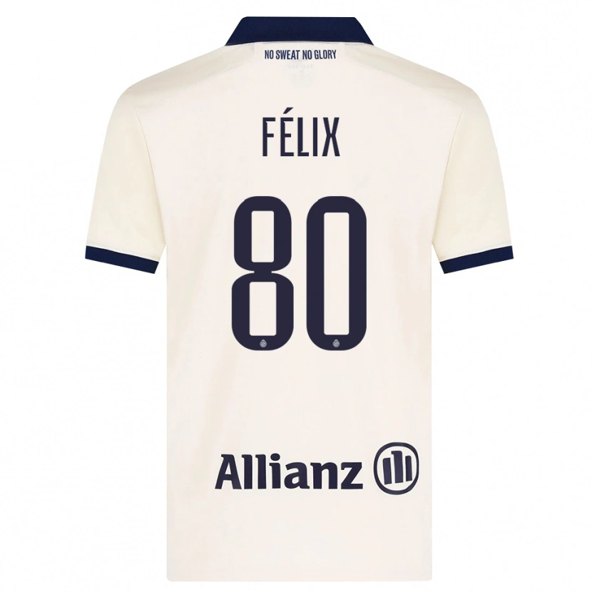 Danxen Heren Félix Lemaréchal #80 Beige Zwart Uitshirt Uittenue 2026/27 T-Shirt