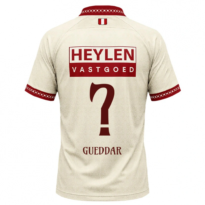 Danxen Heren Zakaria Gueddar #0 Beige Rood Uitshirt Uittenue 2026/27 T-Shirt