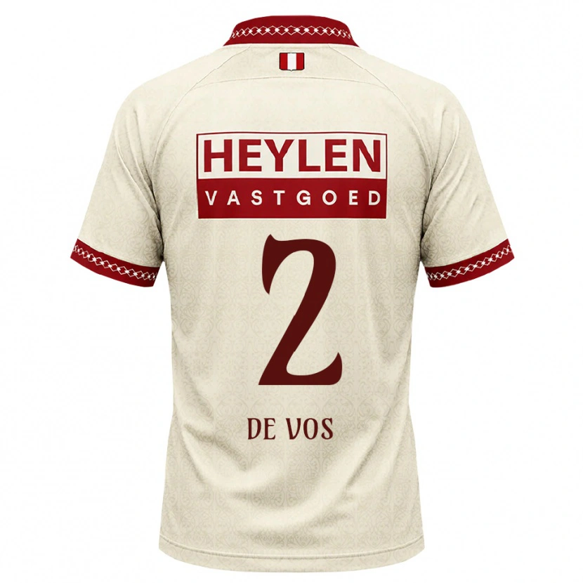 Danxen Heren Lucas De Vos #2 Beige Rood Uitshirt Uittenue 2026/27 T-Shirt