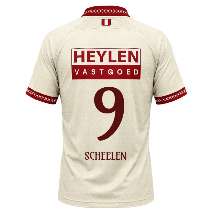 Danxen Heren Thijme Scheelen #9 Beige Rood Uitshirt Uittenue 2026/27 T-Shirt