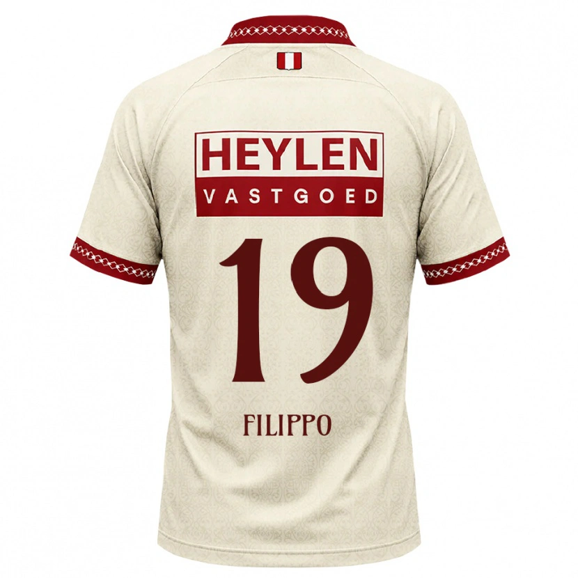 Danxen Heren Niels Filippo #19 Beige Rood Uitshirt Uittenue 2026/27 T-Shirt