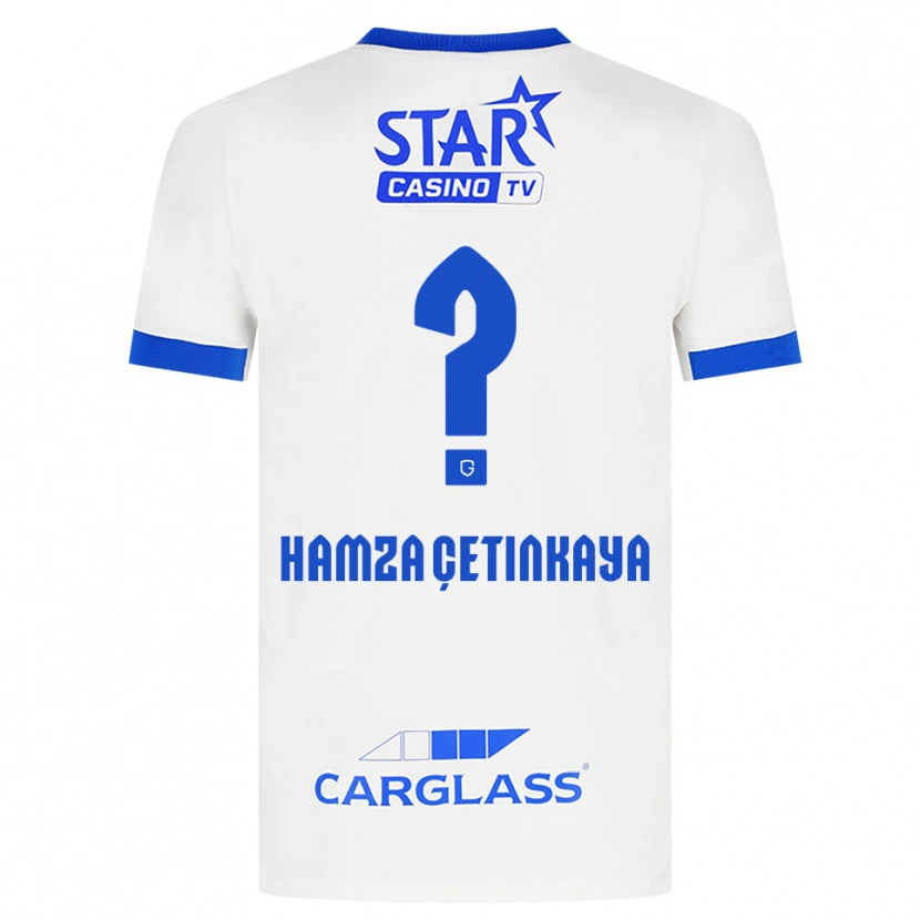 Danxen Heren Ayaz Hamza Çetinkaya #0 Wit Blauw Uitshirt Uittenue 2026/27 T-Shirt