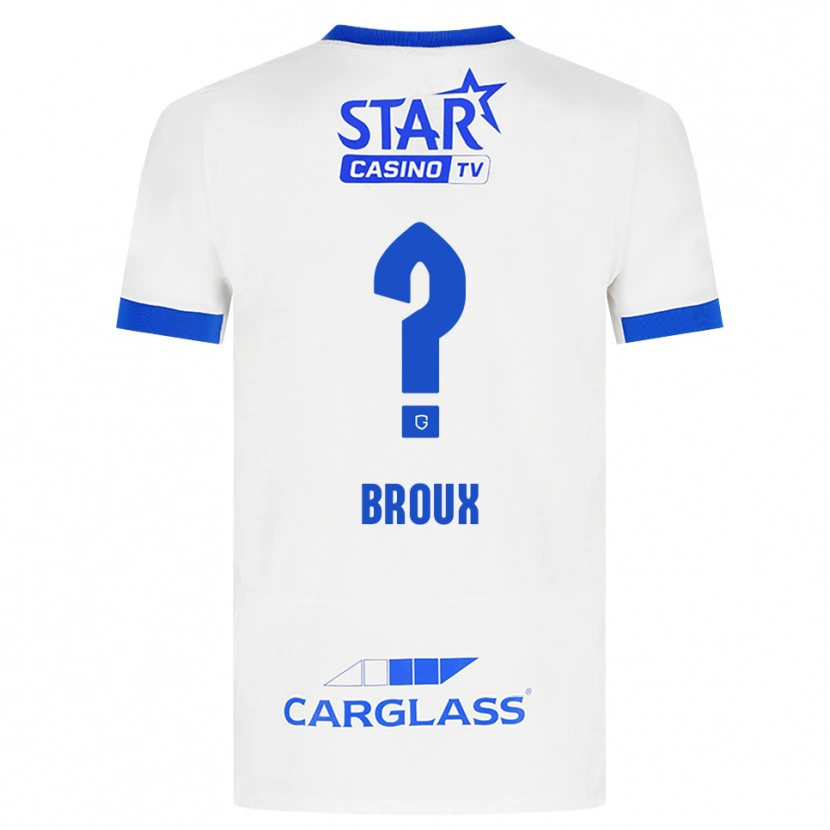 Danxen Heren Maxim Broux #0 Wit Blauw Uitshirt Uittenue 2026/27 T-Shirt