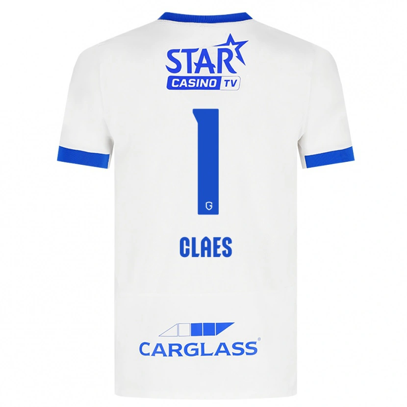 Danxen Heren Mirthe Claes #1 Wit Blauw Uitshirt Uittenue 2026/27 T-Shirt