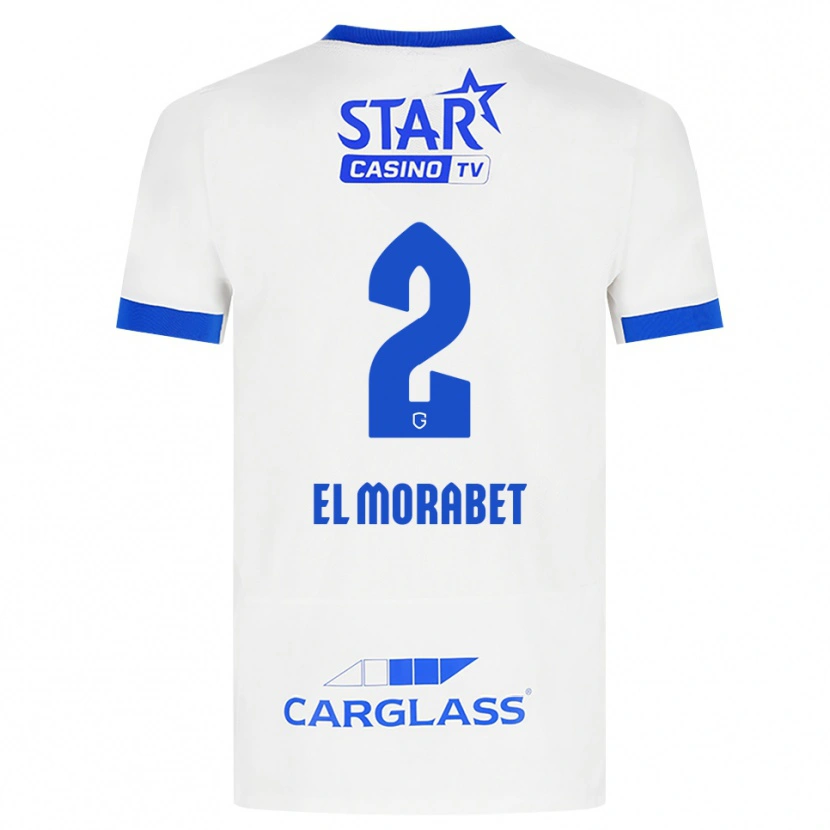 Danxen Heren Sami El Morabet #2 Wit Blauw Uitshirt Uittenue 2026/27 T-Shirt