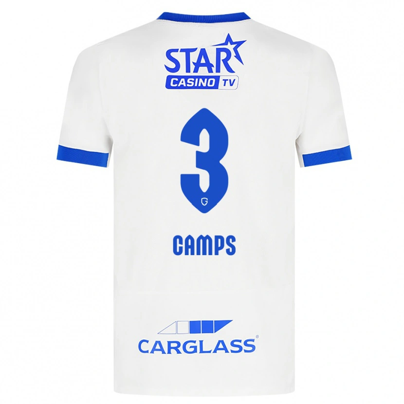 Danxen Heren Romy Camps #3 Wit Blauw Uitshirt Uittenue 2026/27 T-Shirt