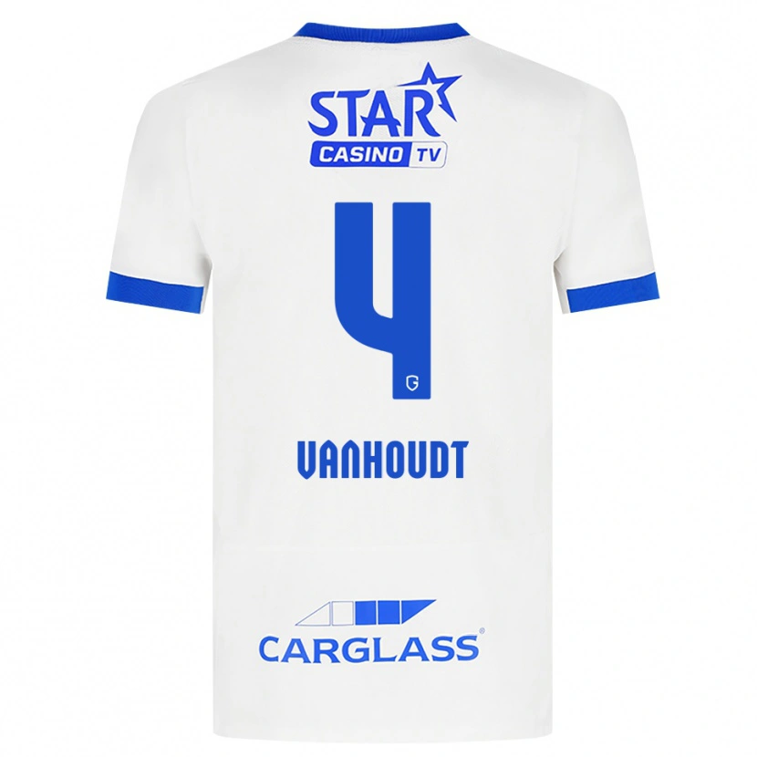 Danxen Heren Luna Vanhoudt #4 Wit Blauw Uitshirt Uittenue 2026/27 T-Shirt