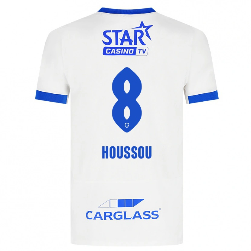 Danxen Heren Josué Houssou #8 Wit Blauw Uitshirt Uittenue 2026/27 T-Shirt