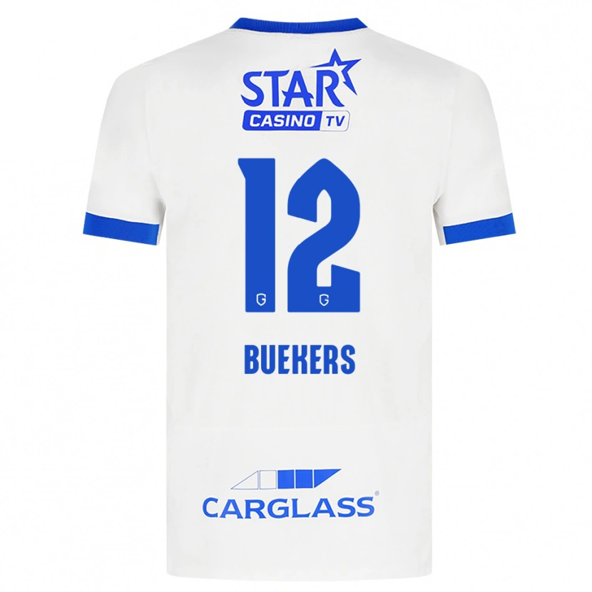 Danxen Heren Maxime Buekers #12 Wit Blauw Uitshirt Uittenue 2026/27 T-Shirt