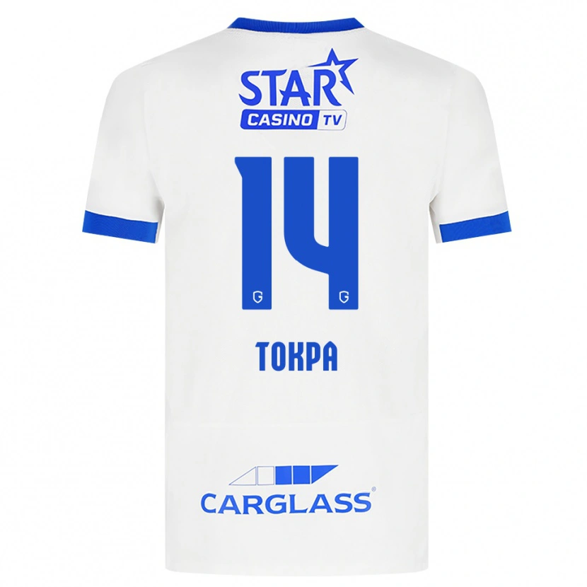 Danxen Heren Winner Tokpa #14 Wit Blauw Uitshirt Uittenue 2026/27 T-Shirt