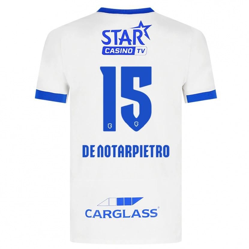 Danxen Heren Matteo De Notarpietro #15 Wit Blauw Uitshirt Uittenue 2026/27 T-Shirt