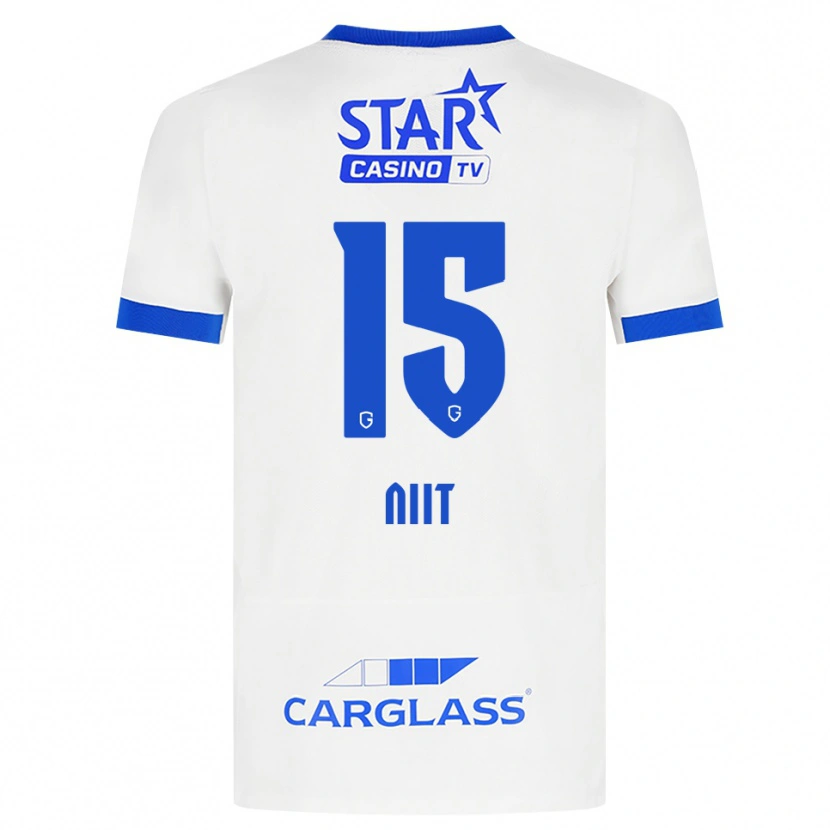 Danxen Heren Eva-Maria Niit #15 Wit Blauw Uitshirt Uittenue 2026/27 T-Shirt